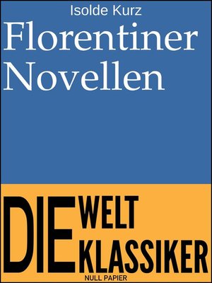 cover image of Florentiner Novellen